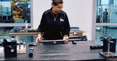 Turned parts and shafts are inspected with an optical measuring machine metrology quality control process. Source: VICIVISION