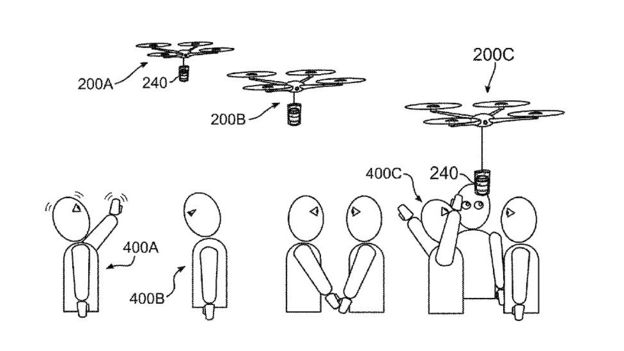 Drawings in the patent application show people summoning coffee. Source: IBM