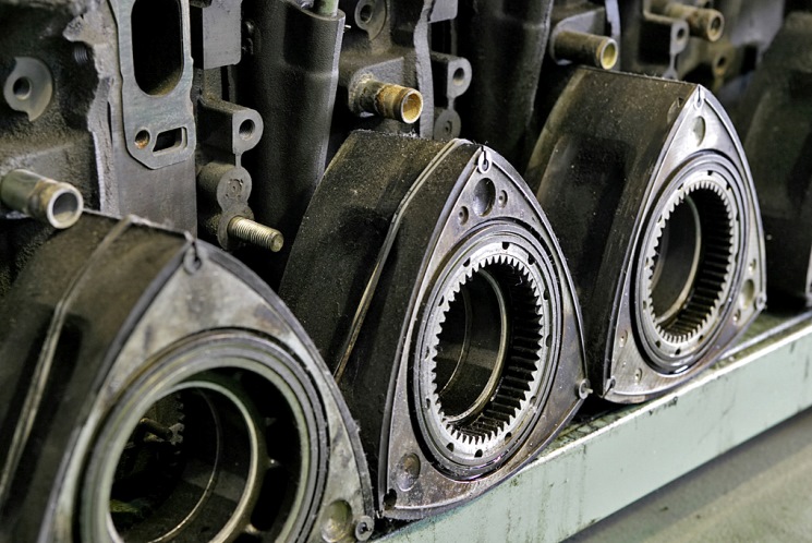 Rotors of a rotary engine. 