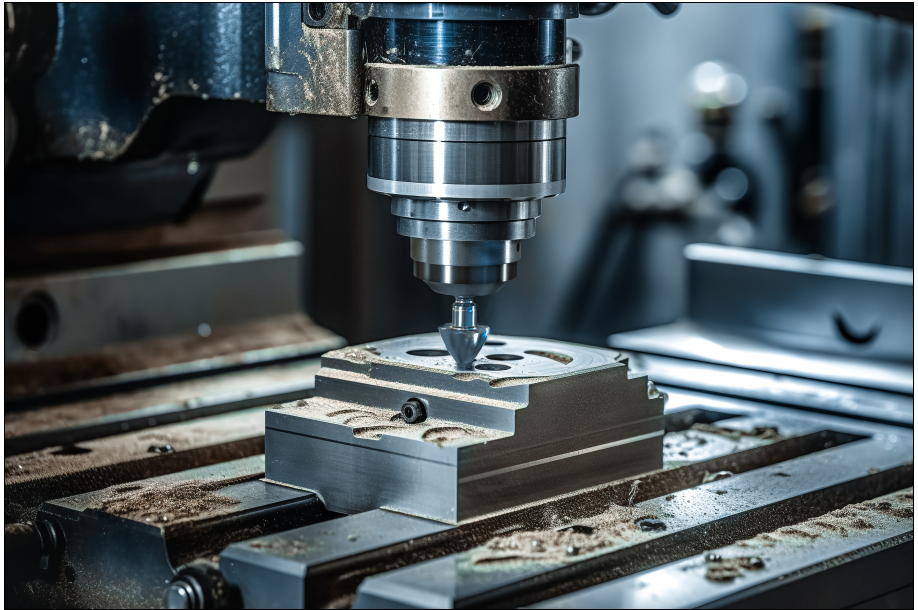 cnc milling machine at work. Stock Photo | Adobe Stock