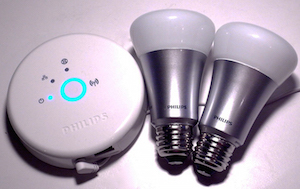 Philips Hue light bulbs&mdash;the devices that the researchers hacked. The security vulnerability has since been patched. Image credit: Sho Hashimoto, used under a Creative Commons license.