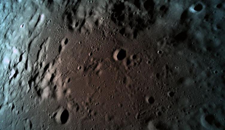 This is the last picture from the Beresheet spacecraft, taken at a distance of about 9 miles from the lunar surface. Image credit: SpaceIL