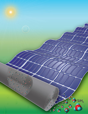 Large-area, thin film semiconducting material. Image source: Penn State University