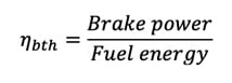 Brake thermal efficiency equation