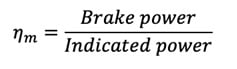 Mechanical efficiency equation