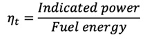 Combustion engine therma efficiency equation