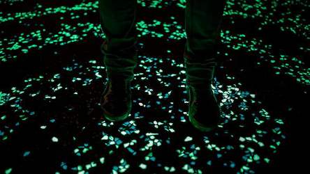Light emitting cement used indoors. Credit :Investigaci&oacute;n y Desarrollo