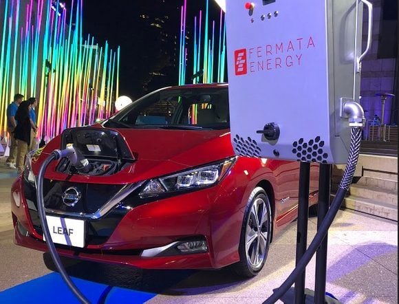 Fermata Energy and Nissan agreed to test bidirectional charging technology at the automaker's North American headquarters and design center. Source: Fermata Energy
