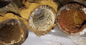 Lead can enter drinking water when service pipes that contain lead corrode. Image credit: University of Wisconsin, Milwaukee/National Science Foundation.