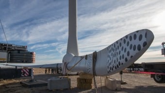 Wind blades on site at the NREL facility in Colorado. Source: NREL by Lee Jay Fingersh