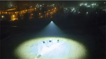 'Flying sun’ drone illuminates the night with 300,000-lumen beam