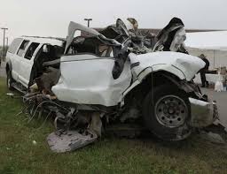 Right front of the accident vehicle. Source: NTSB