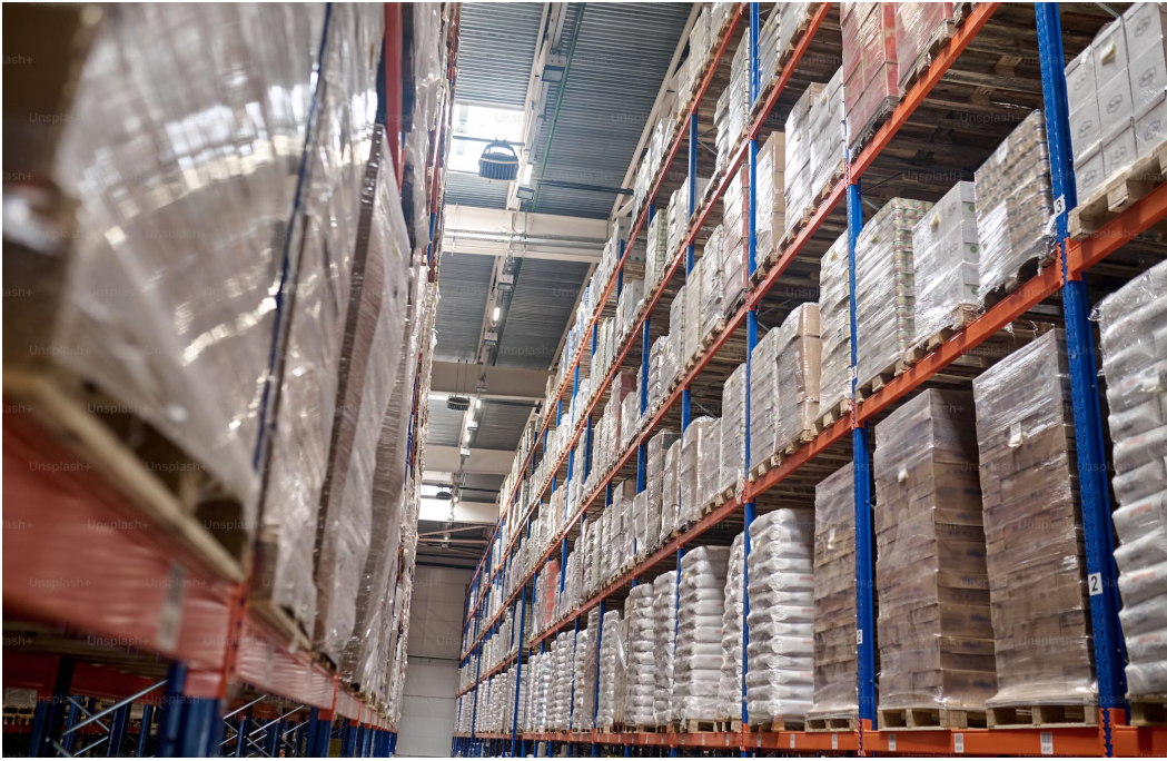 Warehouse heavy duty shelving. Source: Unsplash