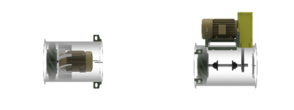 Figure 7: The arrangement 4 and 9 fans. Source: The New York Blower Company