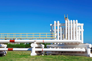 Natural gas can be used as a base material for complex chemical compounds. Image credit: EPA.