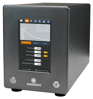 Figure 2: Sunstone manufactures many different micro-welding systems, including the CDDP-A model above. The dual-pulse, capacitive-discharge unit features a touchscreen interface.