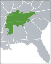 TVA operates in parts of seven southeastern states. Credit: TVA
