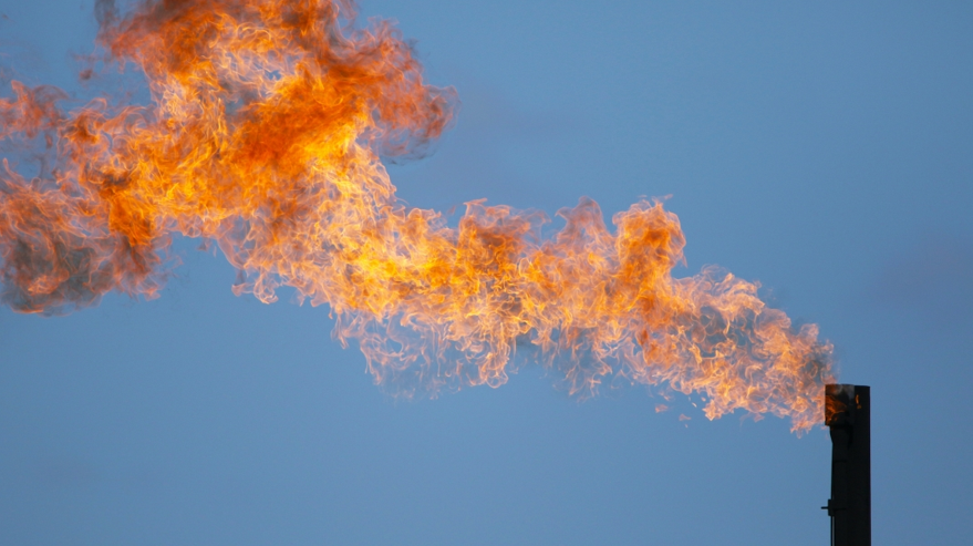 Natural gas flaring – a known source of methane emissions – in the Eagle Ford Shale play in Texas, which is just south of the Permian Basin. Source: Leslie Von Pless