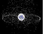 Computer-generated image of space debris. Credit: NASA