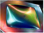 Chewing-gum consistency material changes colors. Image source: Cambridge University