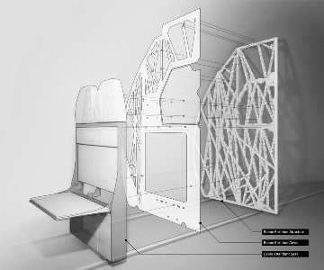  The partition was created with a micro-lattice design mimicking cellular structure. Image credit: Autodesk.