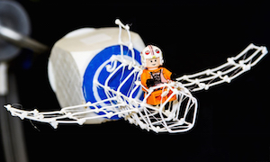 This wire frame prototype of a toy aircraft was printed in just 10 minutes. Image credit: Cornell University.