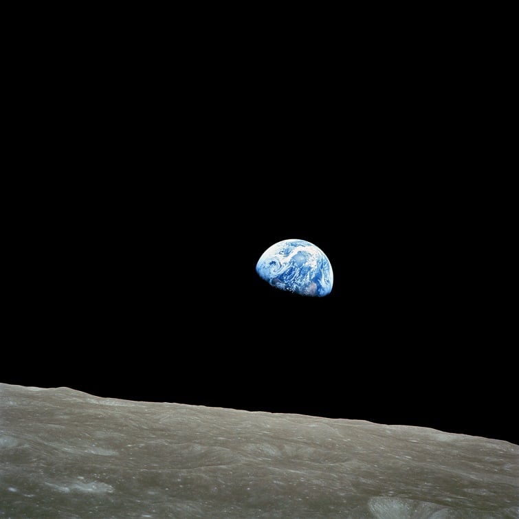 Earthrise, taken on December 24, 1968, by Apollo 8 astronaut William Anders. Source: NASA/Bill Anders
