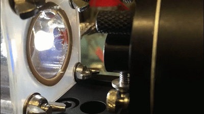 Hydrogen bubbles up through a specially designed chamber. Source: Princeton University