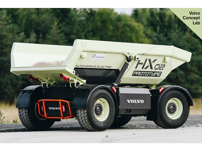 Prototype HX2 autonomous, battery-electric load carrier. Source: Volvo Construction Equipment