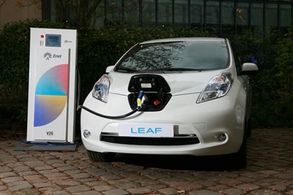 Nissan LEAF owners will be able to use excess electricity from the vehicle's battery at home or sell it back to the grid. Image credit: Nissan.