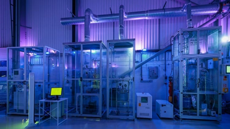 A section of the Sustainability Innovation Centre pilot facility. Source: Clean Planet Technologies