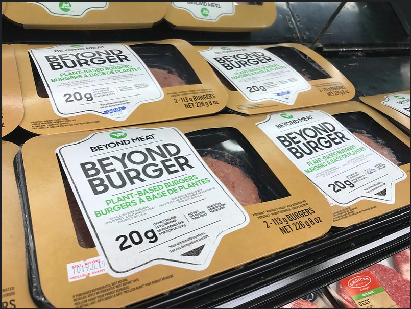 Plant based burgers in a grocery aisle. Source: UBC Media Relations/Flickr