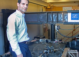 Elie Hajj, UNR associate professor and engineer with the Western Regional Superpave Center, conducted tests to obtain a more accurate assessment of super-heavy trucks' impact on U.S. highways. Image credit: UNR.