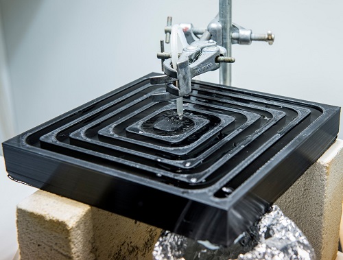 The 3-D printed clean drinking water system. Image credit: University of Bath