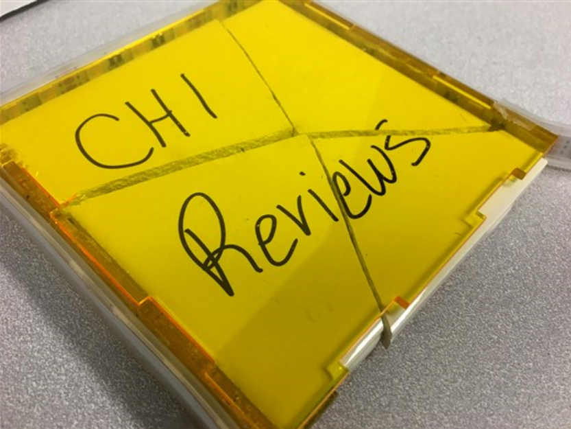 Users can write something that annoys them on a ceramic tile and then safely smash it with a hammer. Source: Michal Luria
