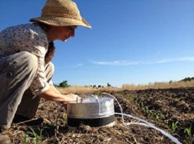 Gas sampling using photoacoustic gas analyzer. Source: Carol Adair