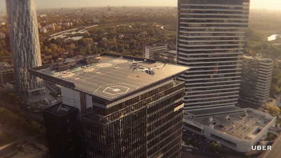 Small vertical take-off and landing vehicles in an urban environment. Source: NASA