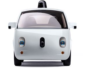 Google has developed a prototype autonomous car with no steering wheel or pedals. Image credit: Google.