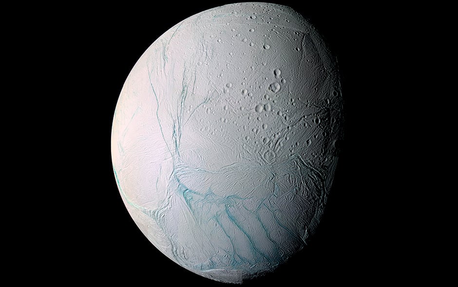 Saturn’s moon Enceladus. Credit: Reuters