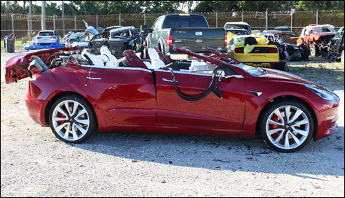 The Tesla Model 3 accident vehicle. Source: NTSB
