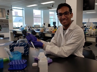 Abhishek Bhattacharjee, an undergraduate student in bioengineering, optimized the protocols and is the first author in the study. Source: University of Illinois Urbana Champaign