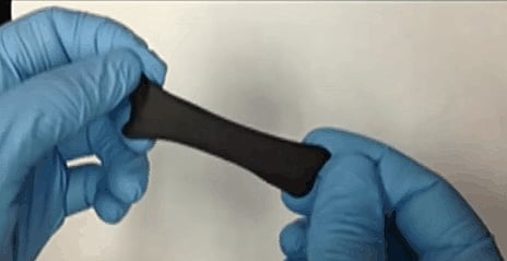 Simple pulling and folding coaxed the nanotubes to align properly. Image credit: American Chemical Society.