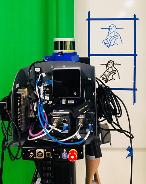 A robot was able to copy a sketch of the Mona Lisa just by looking at it. Source: Brown University 