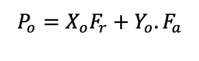 Equation 4: Equivalent static bearing load.
