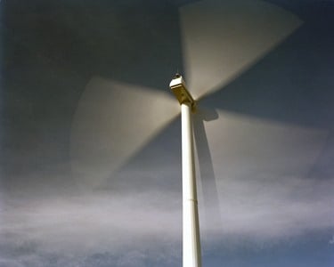 A utility-scale wind turbine. Image source: NREL