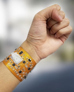 A smart wristband that performs blood assays. Source: Abbas Furniturewalla