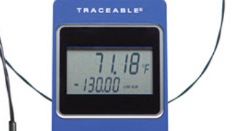 Traceable IR Gun Thermometer with Laser and Calibration from Cole