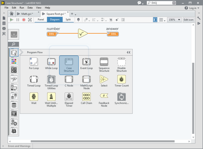 Figure 2: LabVIEW NXG provides highly integrated, in-product learning to reduce frustration, increase productivity, and minimize the learning curve.