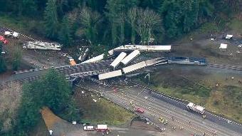 The NTSB said the PTC could have slowed the train to 30 mph to successfully traverse the curve and bridge over Interstate 5 in Washington State. Credit: NTSB