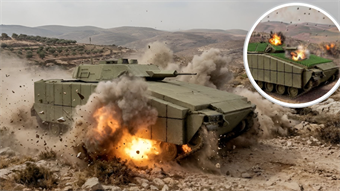 Three-layer armor defends vehicles against mines, rockets, drones